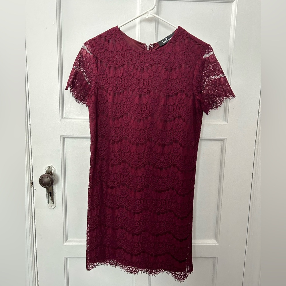 Lulus Brand Lace Shift Mini Dress